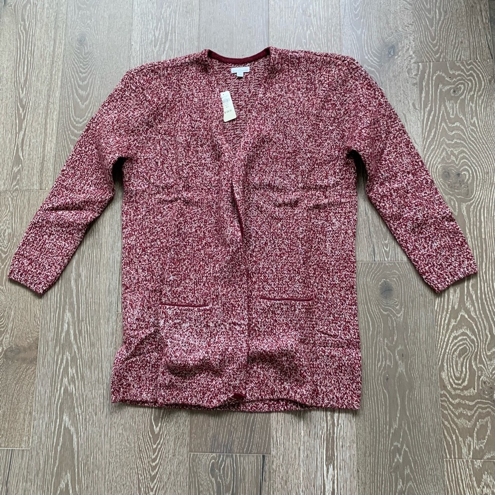 LL Bean Signature Ragg Wool open cardigan